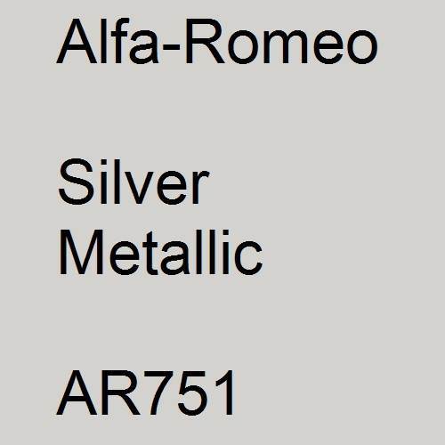 Alfa-Romeo, Silver Metallic, AR751.